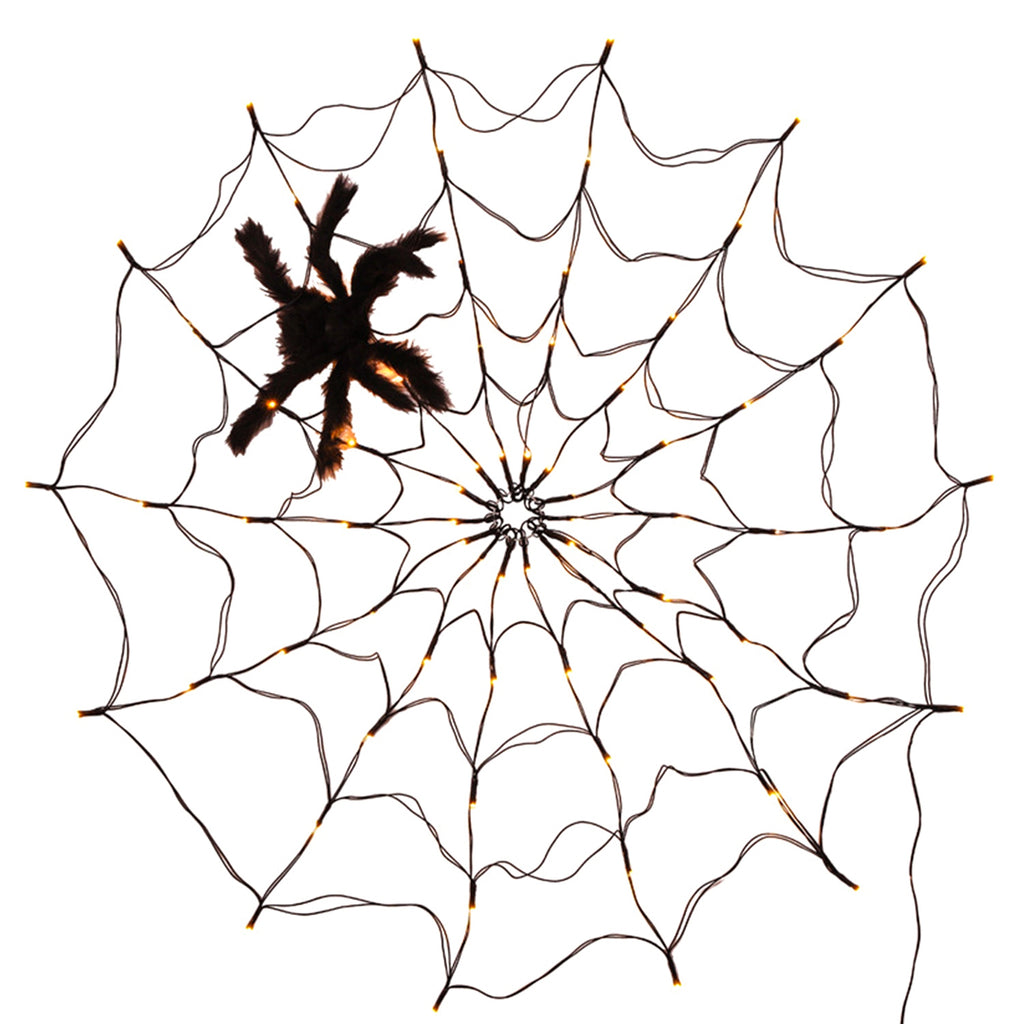 Light-Up Spider Web with Hairy Spider, 3.3 ft, with Remote – image 3