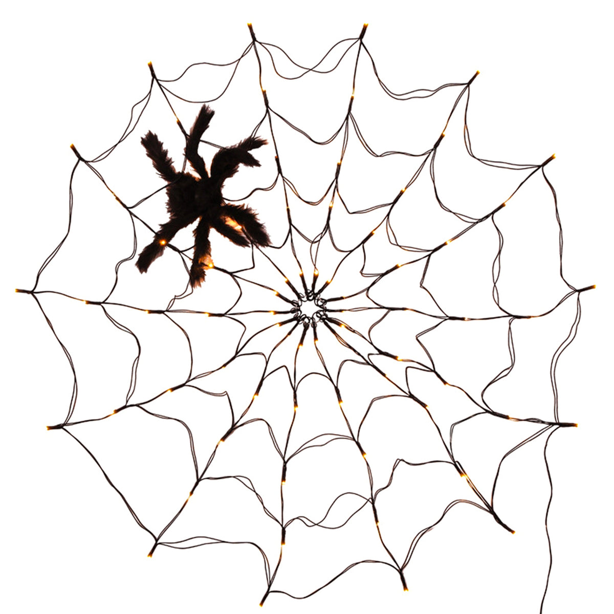 Light-Up Spider Web with Hairy Spider, 3.3 ft, with Remote – image 3