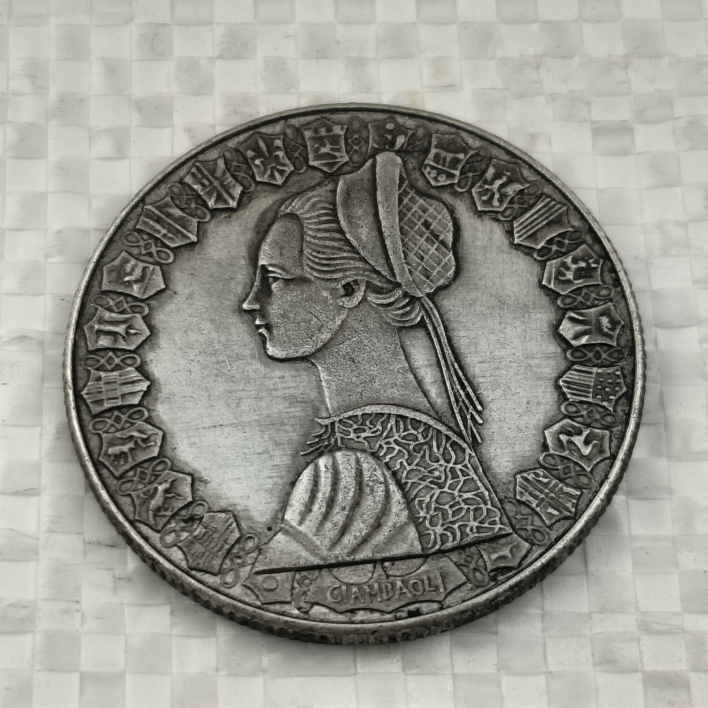 Italian Silver Coin Vintage Crafts Can Blow Silver Dollar
