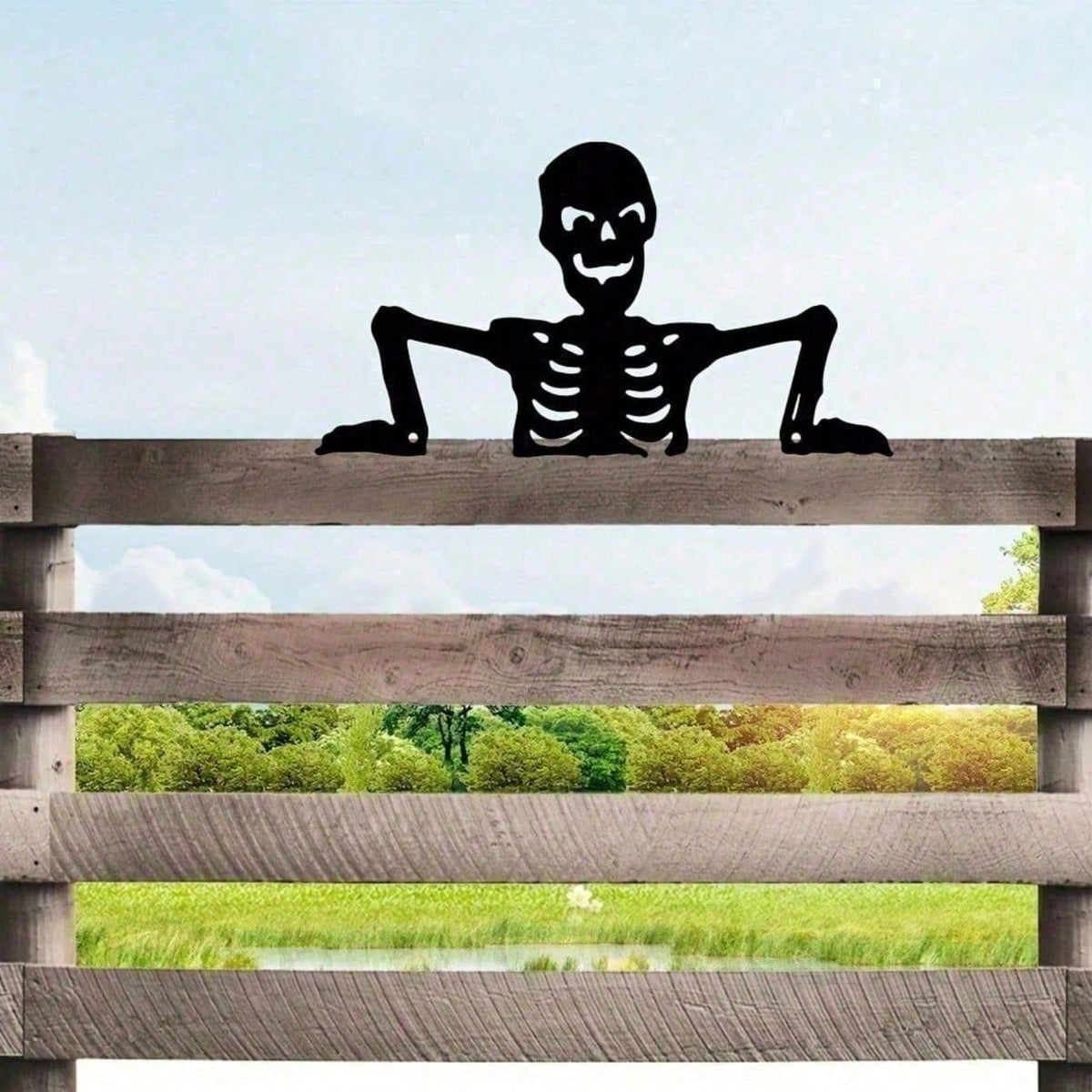 Gothic Skeleton Metal Wall Plaque