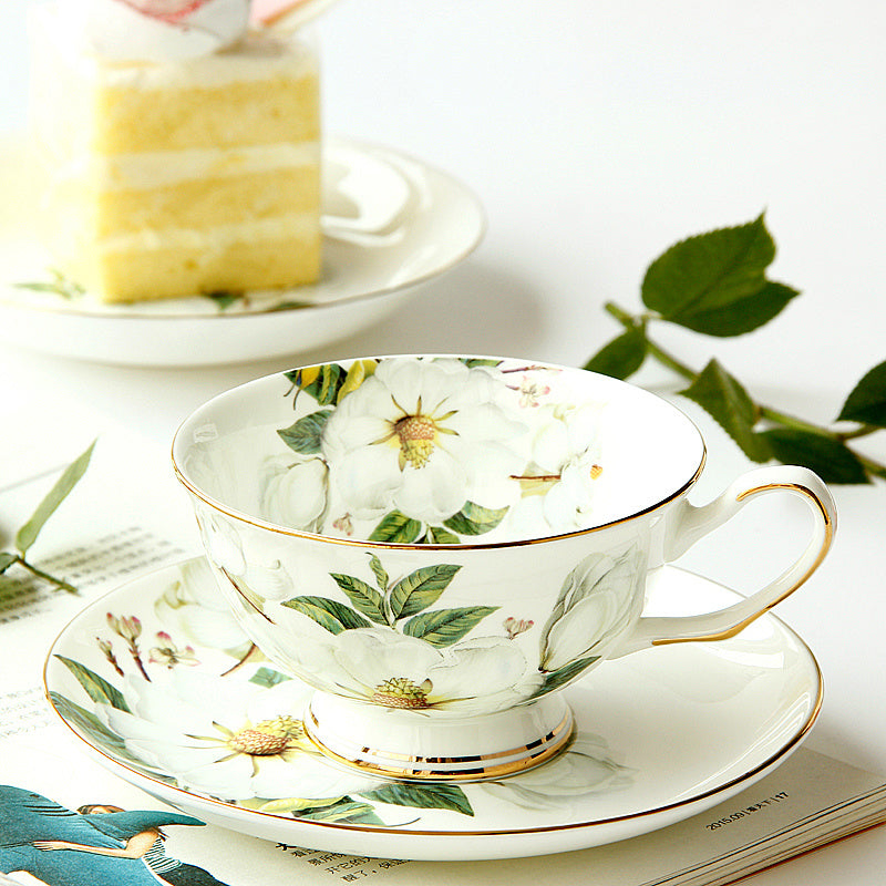 Household British Bone China Coffee Cup Set