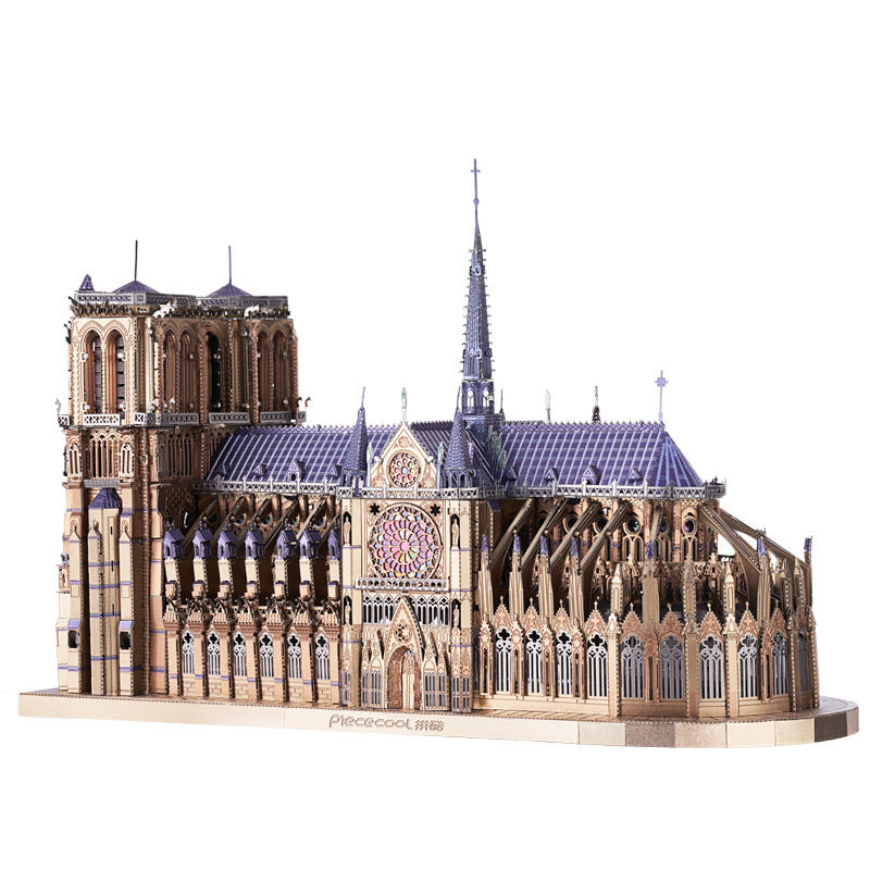 Notre Dame De Paris 3D Three-dimensional DIY Metal Model Building Assembly Creative