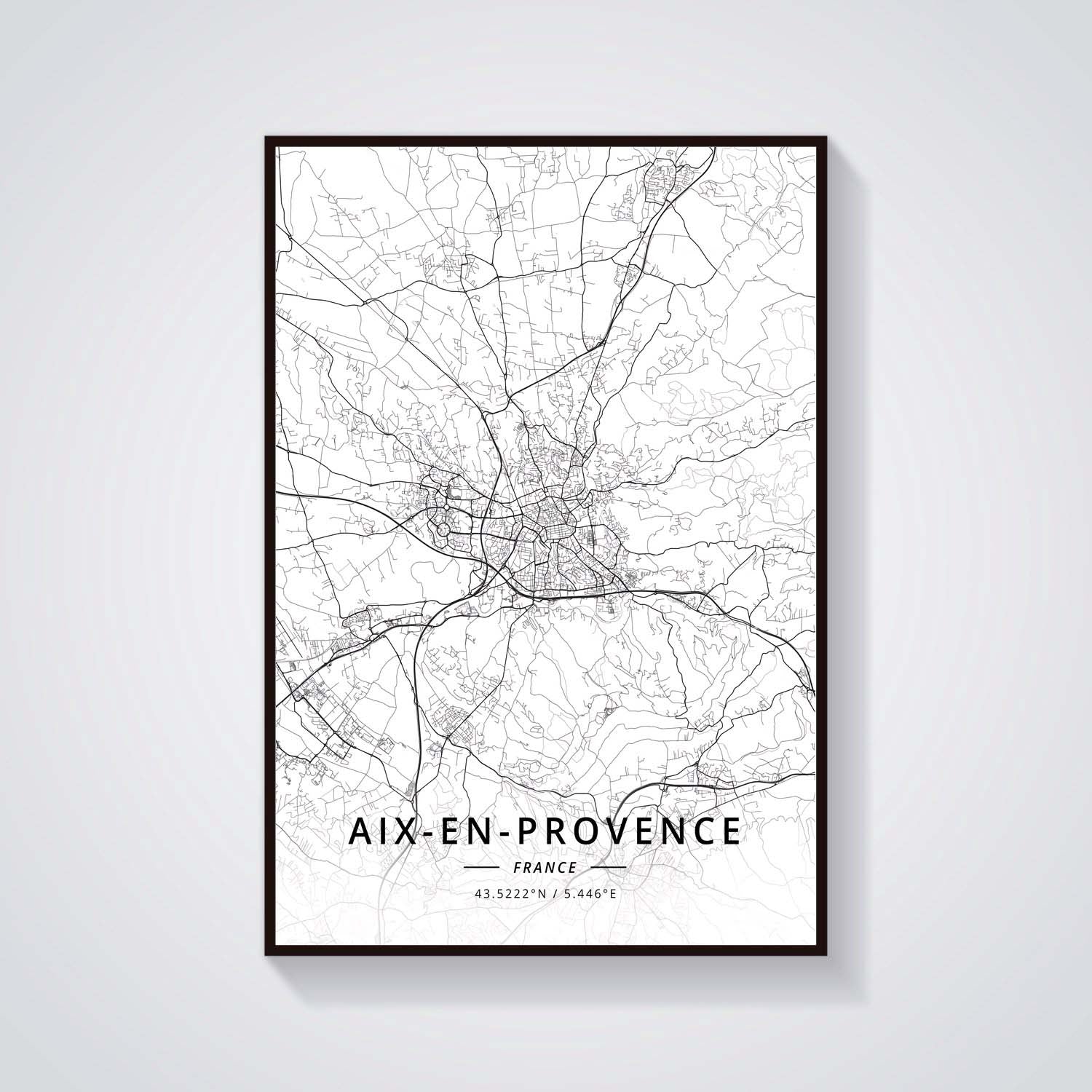 France City Map Poster Provence Canvas Painting