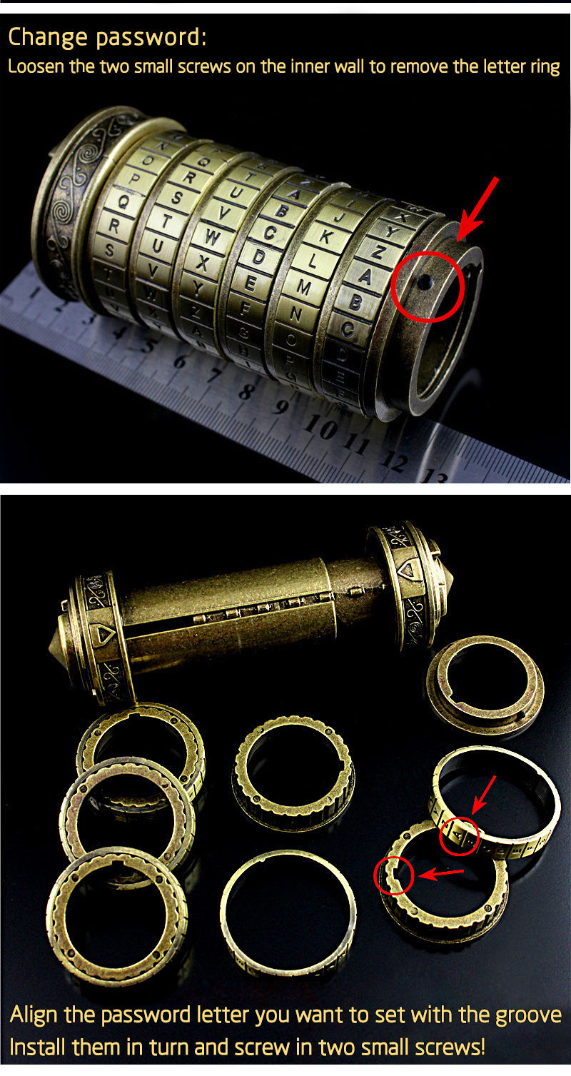 Alloy Creative Da Vinci Combination Lock Set