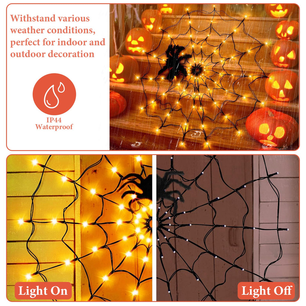 Light-Up Spider Web with Hairy Spider, 3.3 ft, with Remote – image 5