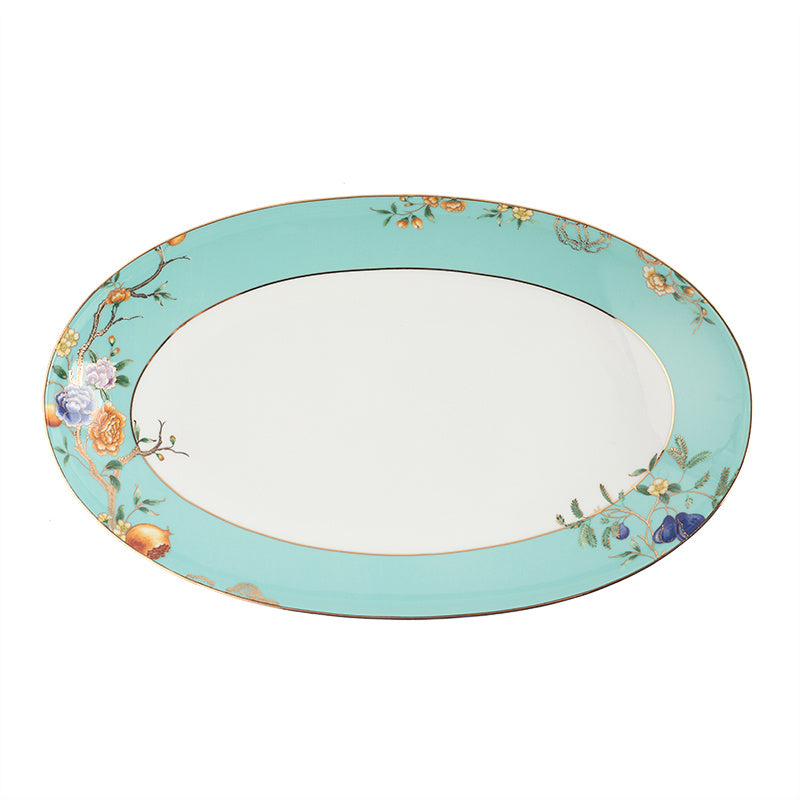 Bone China European Style Antique Household Tableware Bowl And Plate