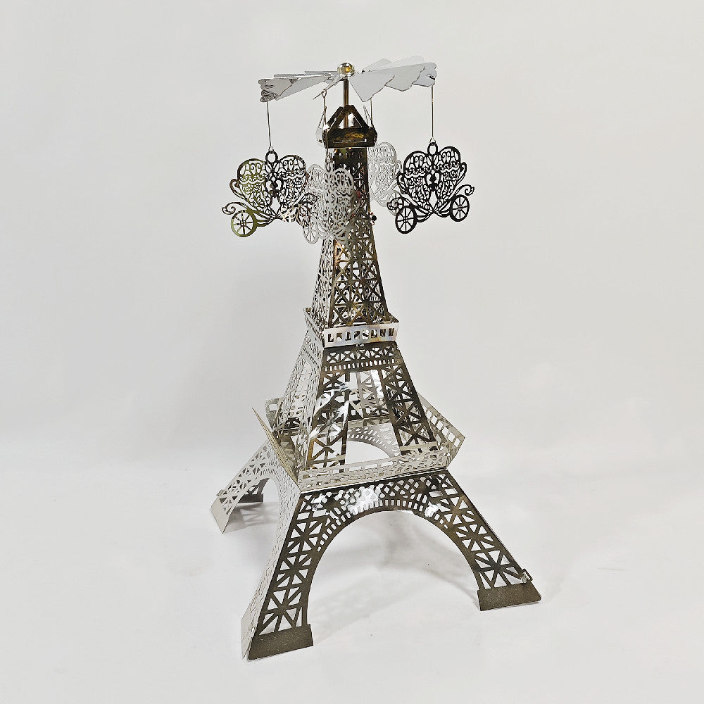Paris Tower Aromatherapy Revolving Scenic Lantern Rotating Candlestick