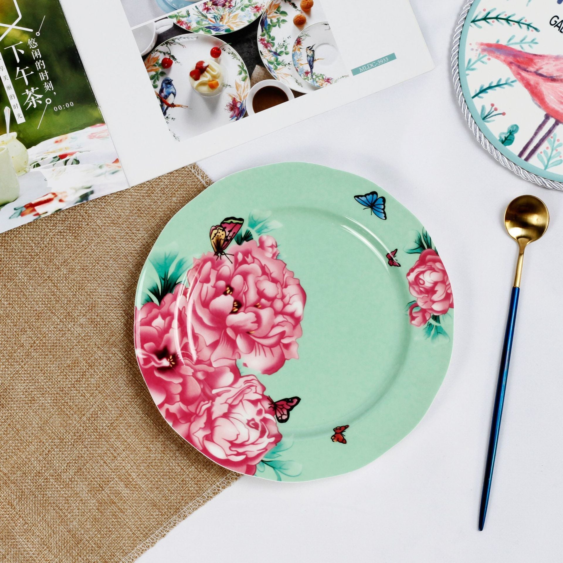 Creative Bone China Plate Household Ceramic Flat Plate
