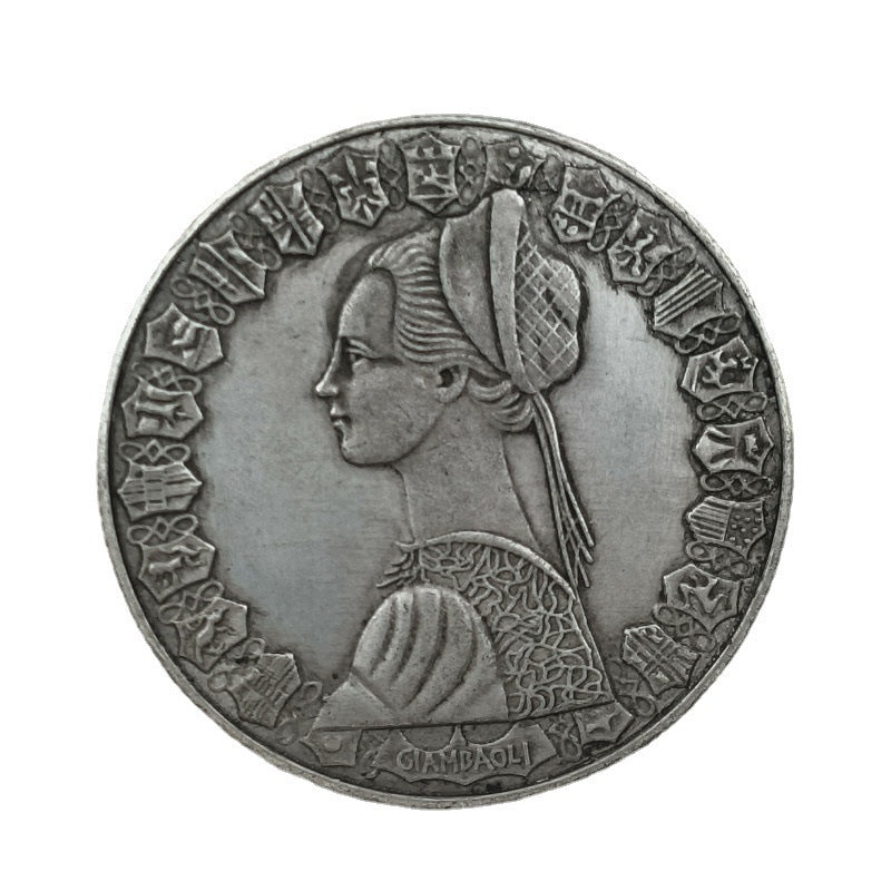 Italian Silver Coin Vintage Crafts Can Blow Silver Dollar