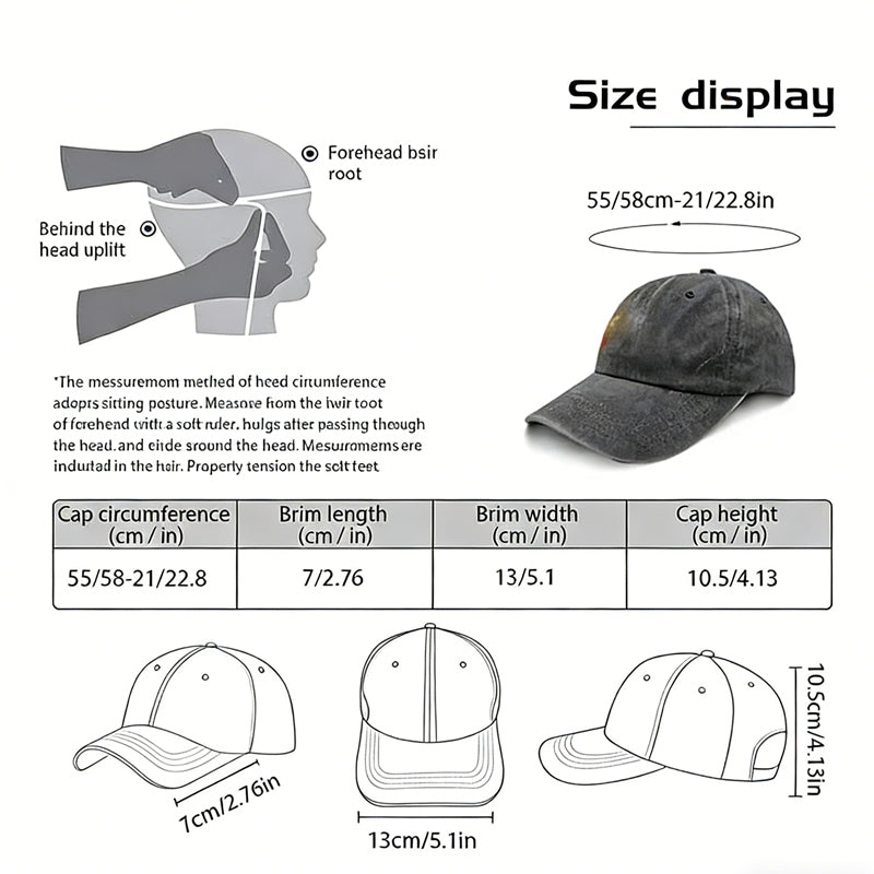 Embroidered Ghost Vintage-Washed Baseball Cap – image 4