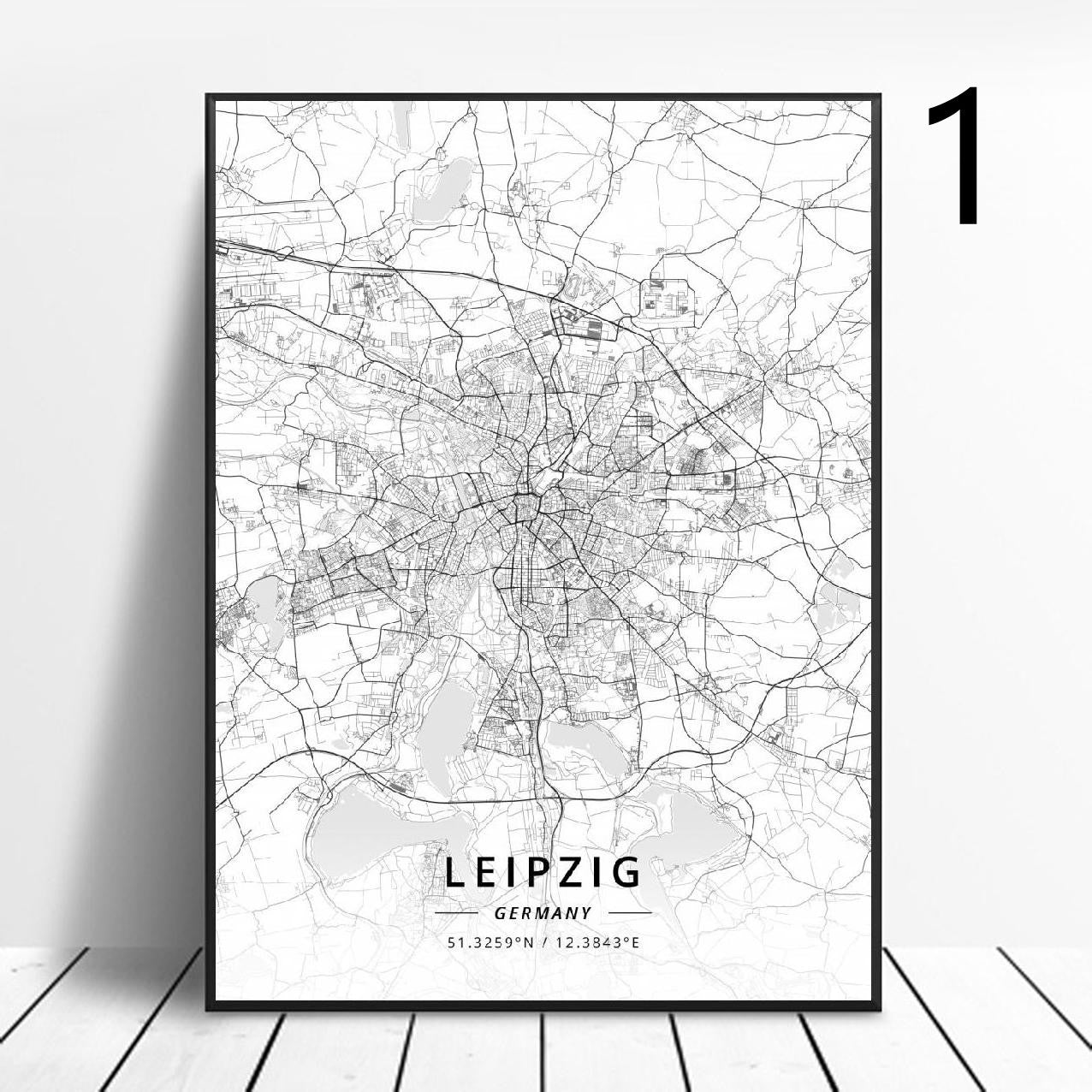 Germany Art Map Poster Canvas Painting