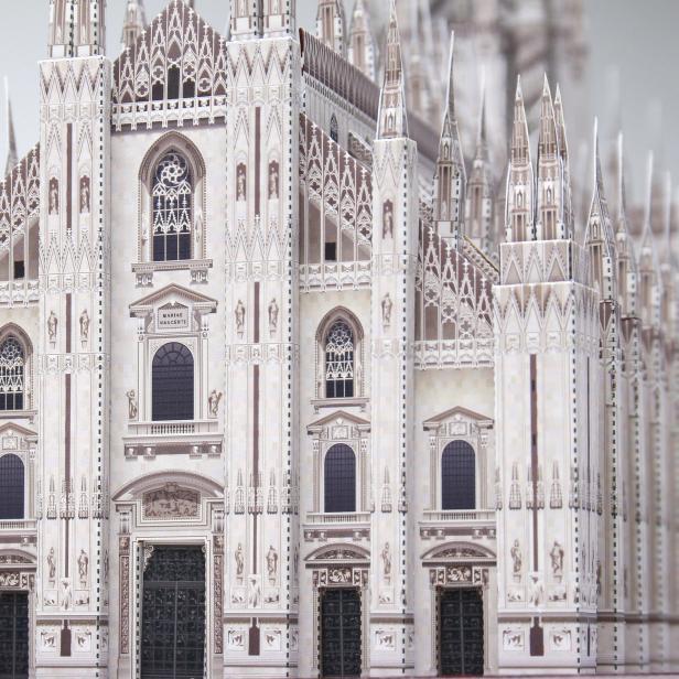 DIY Italy Milan Cathedral Craft Paper Model 3D Architectural Building DIY