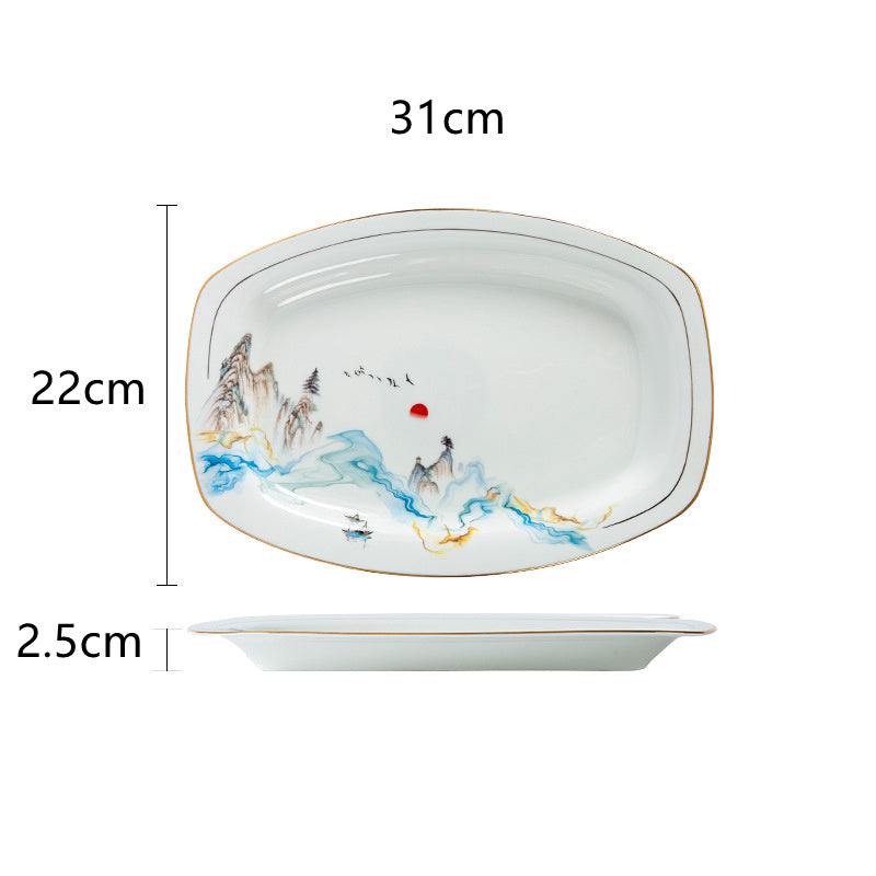 Nordic Bone China Tableware Set For Household Use