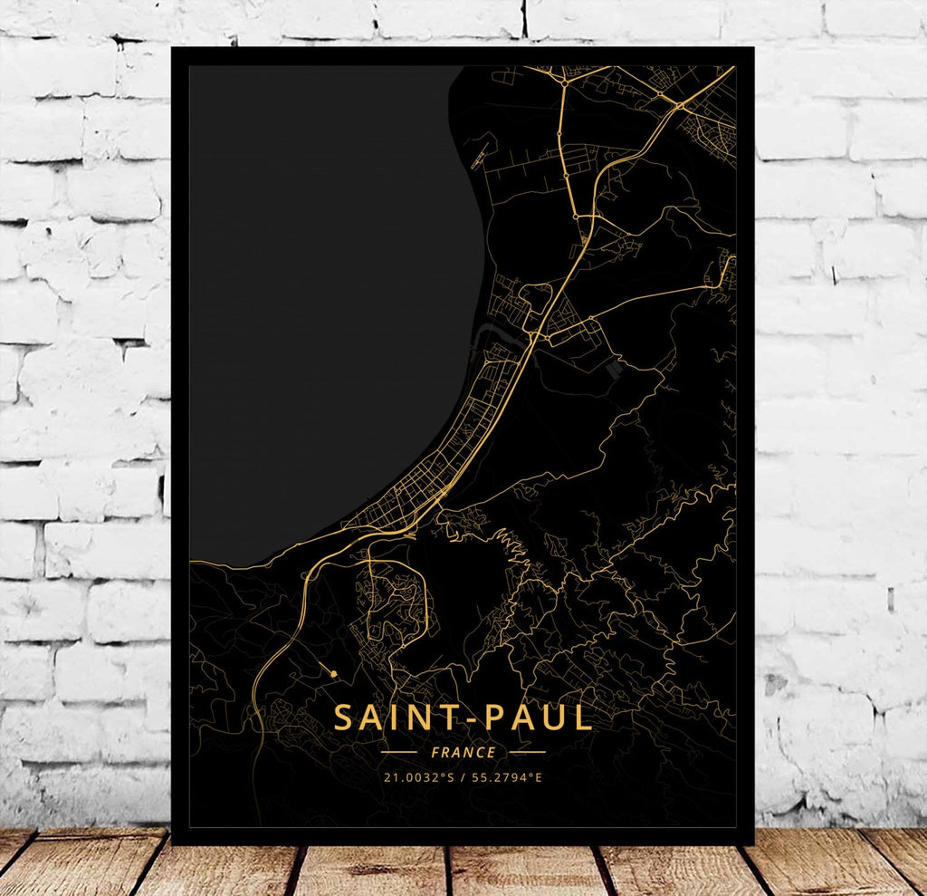 Paris Marseille Metz Poster Canvas Painting