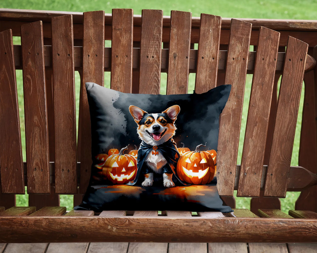 Corgi Halloween Throw Pillow
