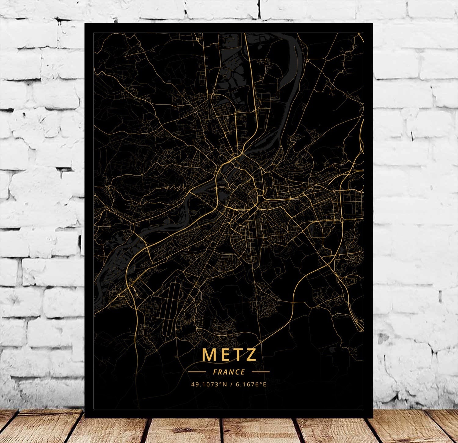 Paris Marseille Metz Poster Canvas Painting