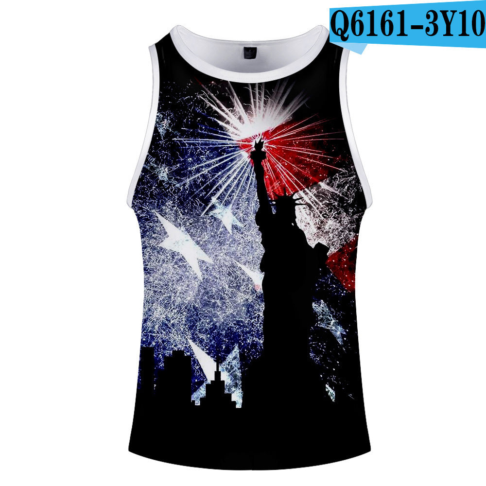 USA National flag print vest