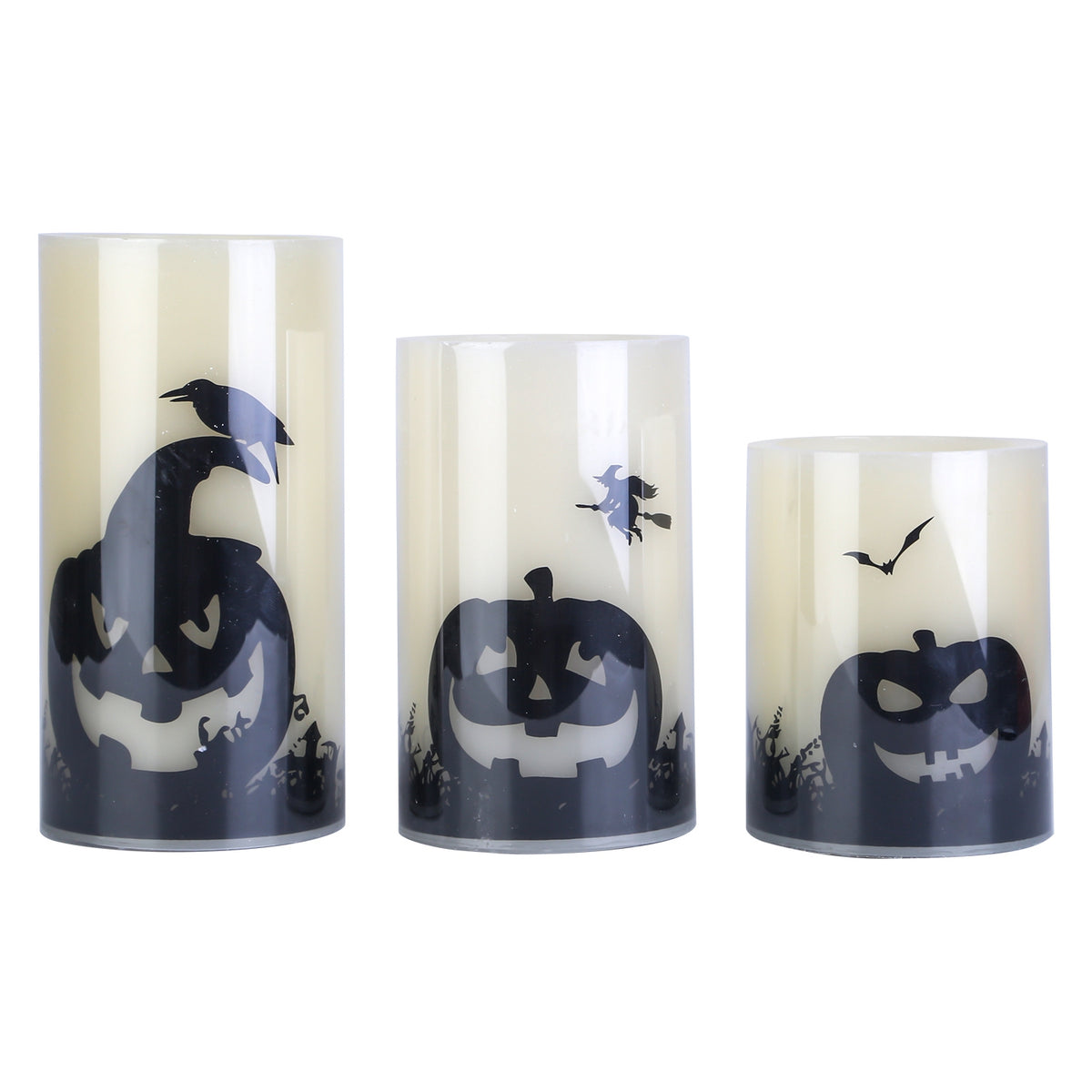 Halloween Flameless Candle Lamps, Set of 3 with 6-Hour Timer – image 12