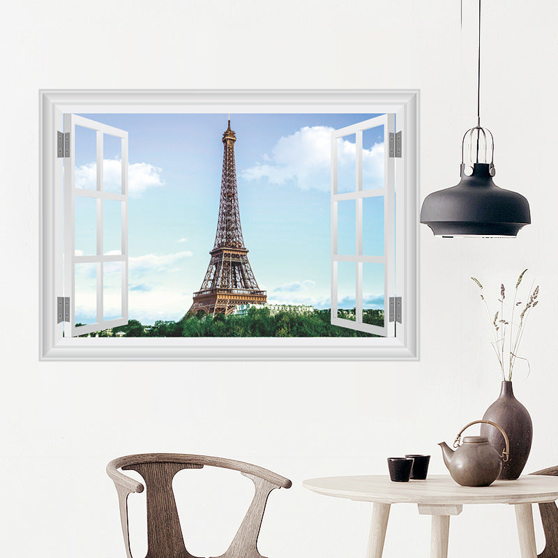 3D Eiffel Tower Landscape Creative Stickers