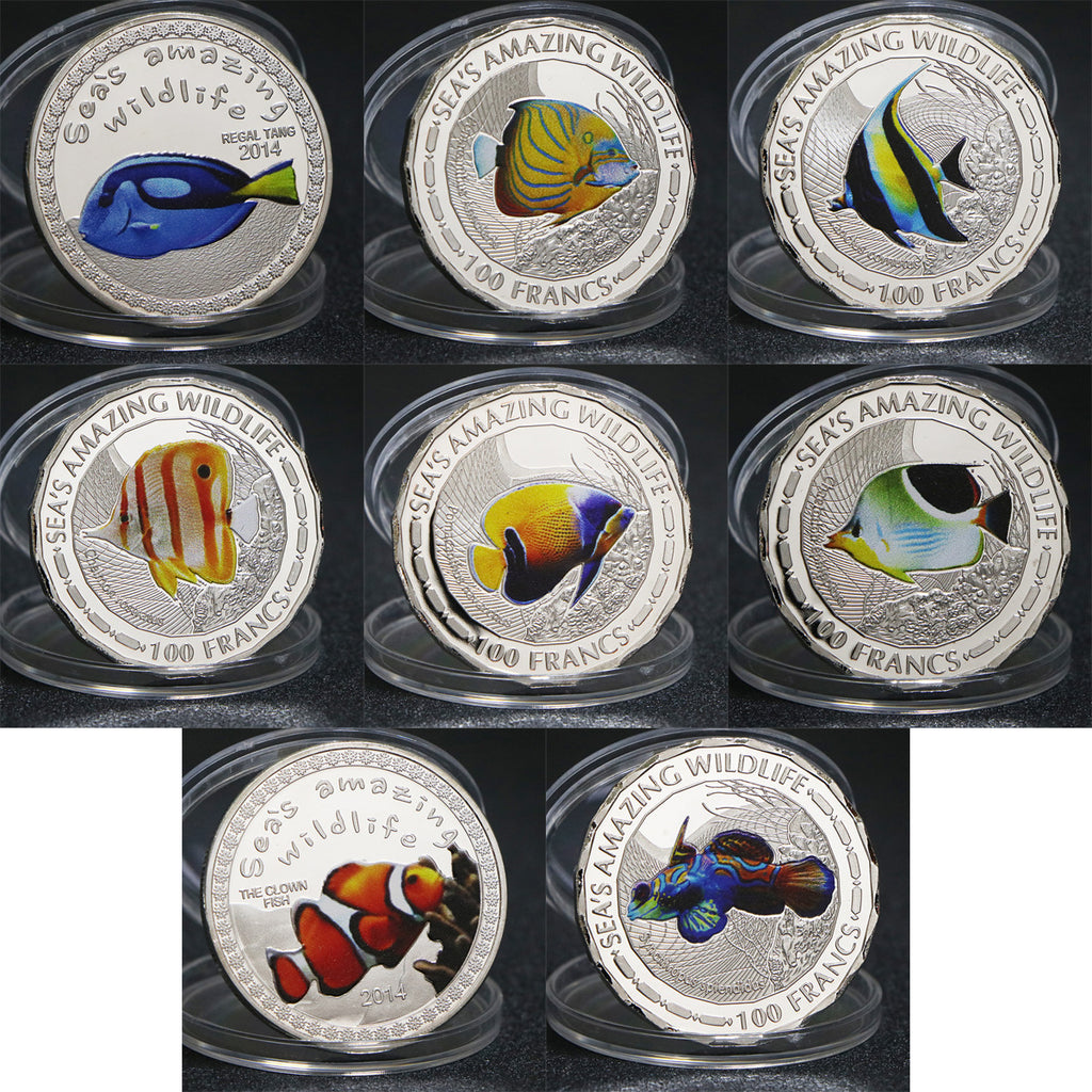 Africa Tropical Fish Commemorative Coin Marine Animals