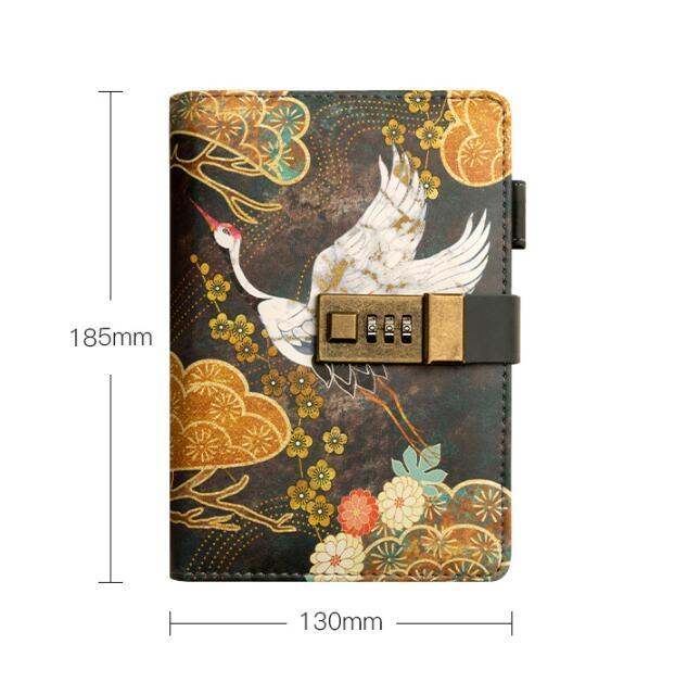 China-Chic Gift A6 Ancient Style Password Diary Notebook With Lock