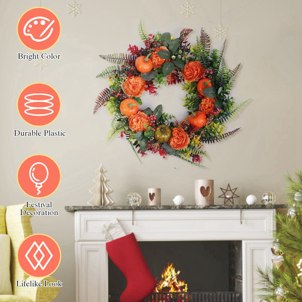 Autumn Pumpkin & Berry Wreath