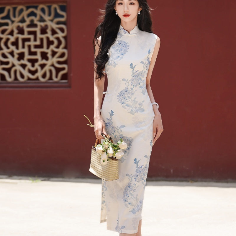 New Summer Girl's New Chinese Style Republic Of China Style Sleeveless Daily Dress