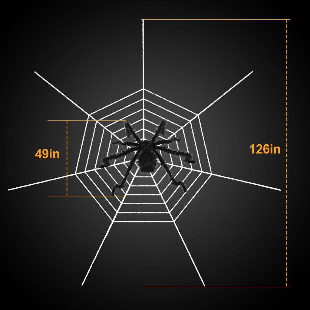 Giant 49 in Halloween Spider with 126 in Stretch Web – image 5
