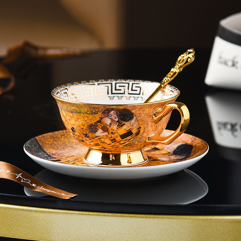 European Retro Coffee Cup Suit Bone China Good-looking
