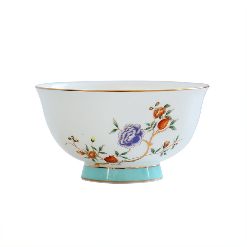 Bone China European Style Antique Household Tableware Bowl And Plate