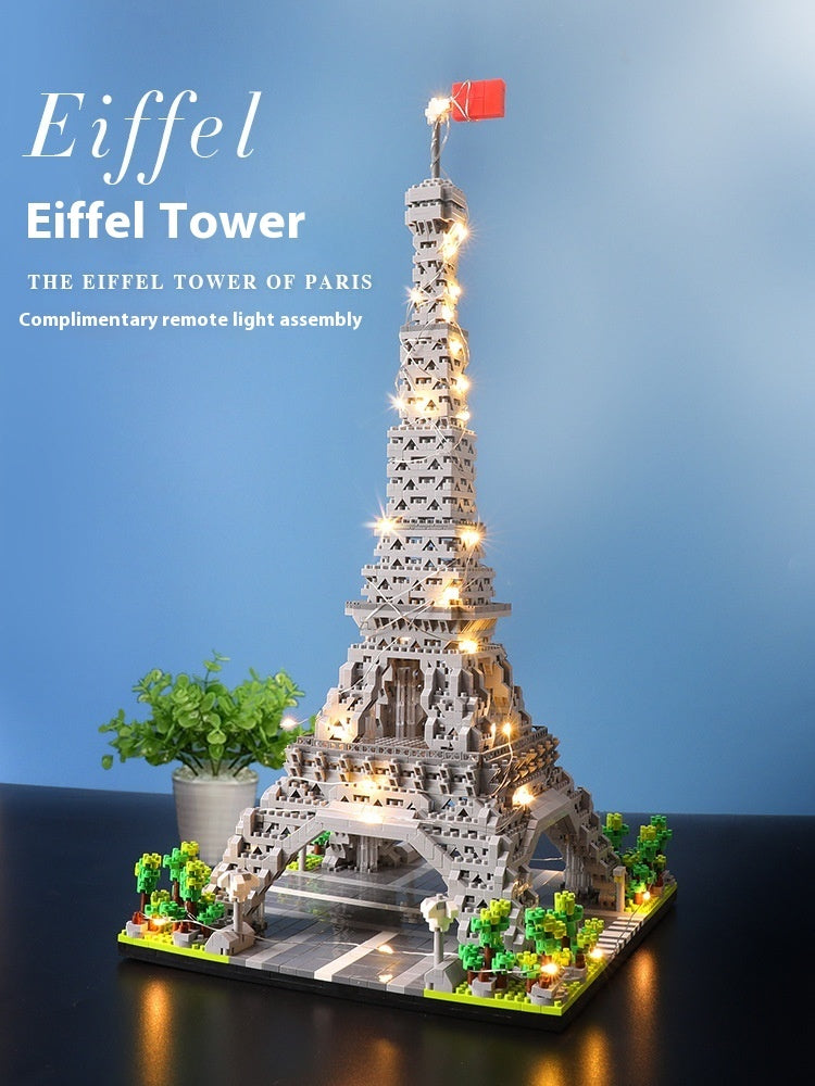 Paris Tower Building Blocks Assembling Small Particles World Architecture