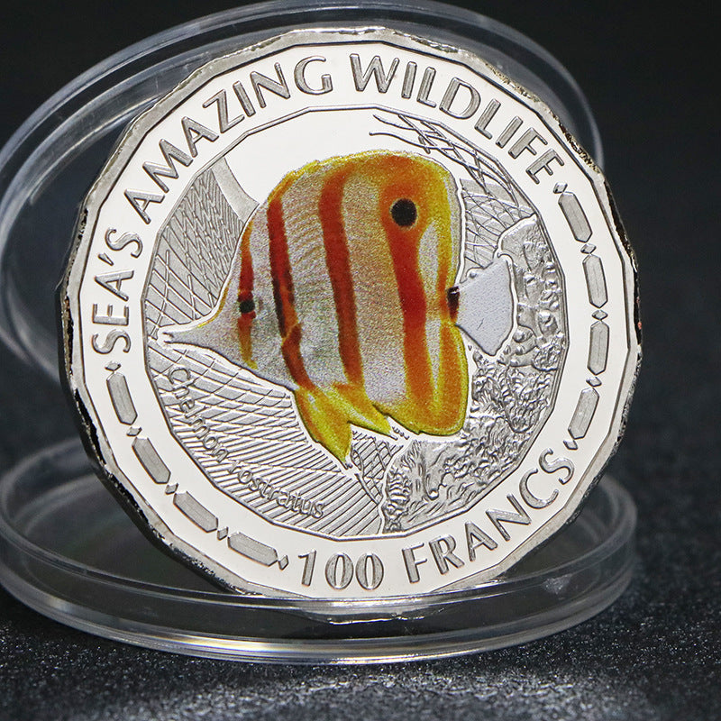 Africa Tropical Fish Commemorative Coin Marine Animals