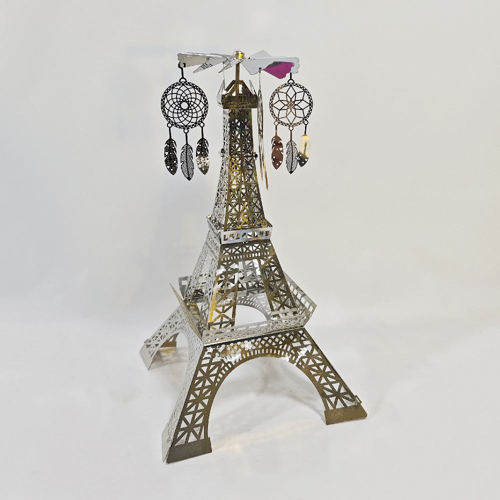 Paris Tower Aromatherapy Revolving Scenic Lantern Rotating Candlestick