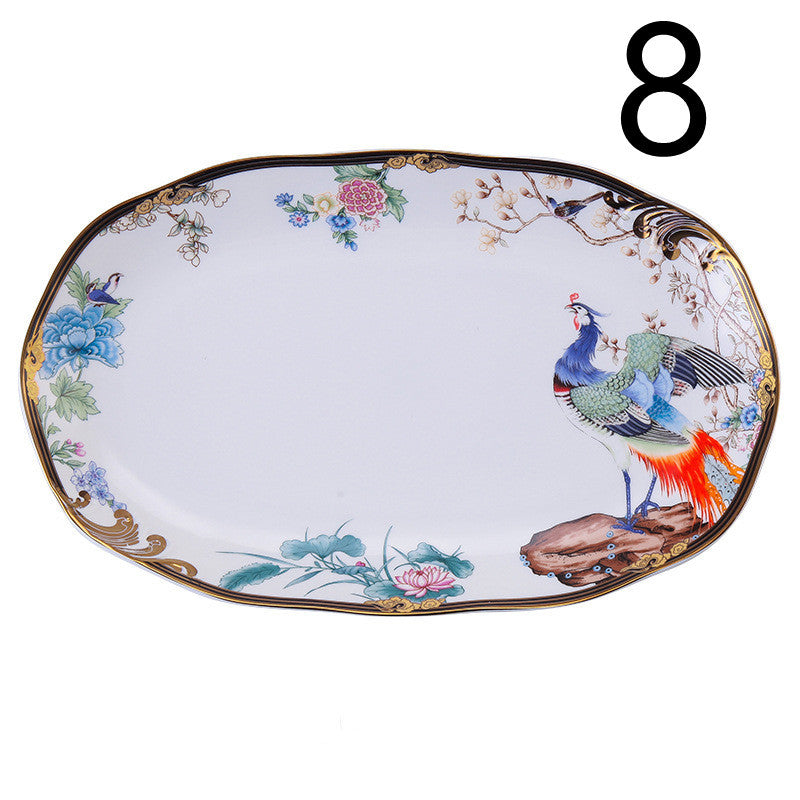 Creative Dishes And Dishes Set Household Chinese Bone China Tableware Set