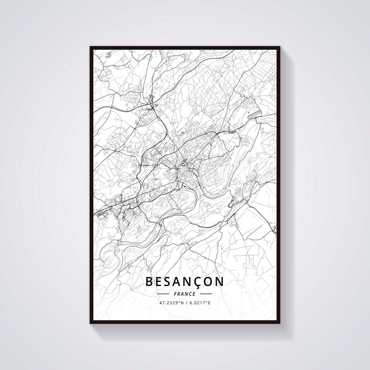 France City Map Poster Provence Canvas Painting