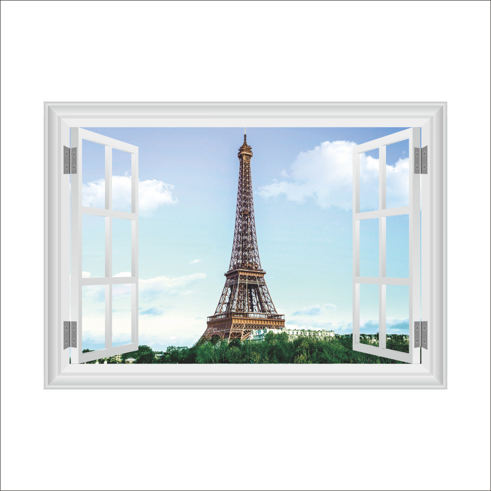 3D Eiffel Tower Landscape Creative Stickers