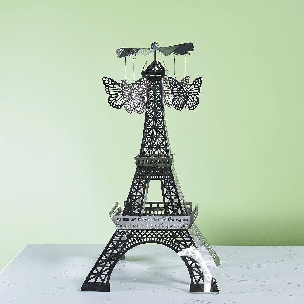 Paris Tower Aromatherapy Revolving Scenic Lantern Rotating Candlestick