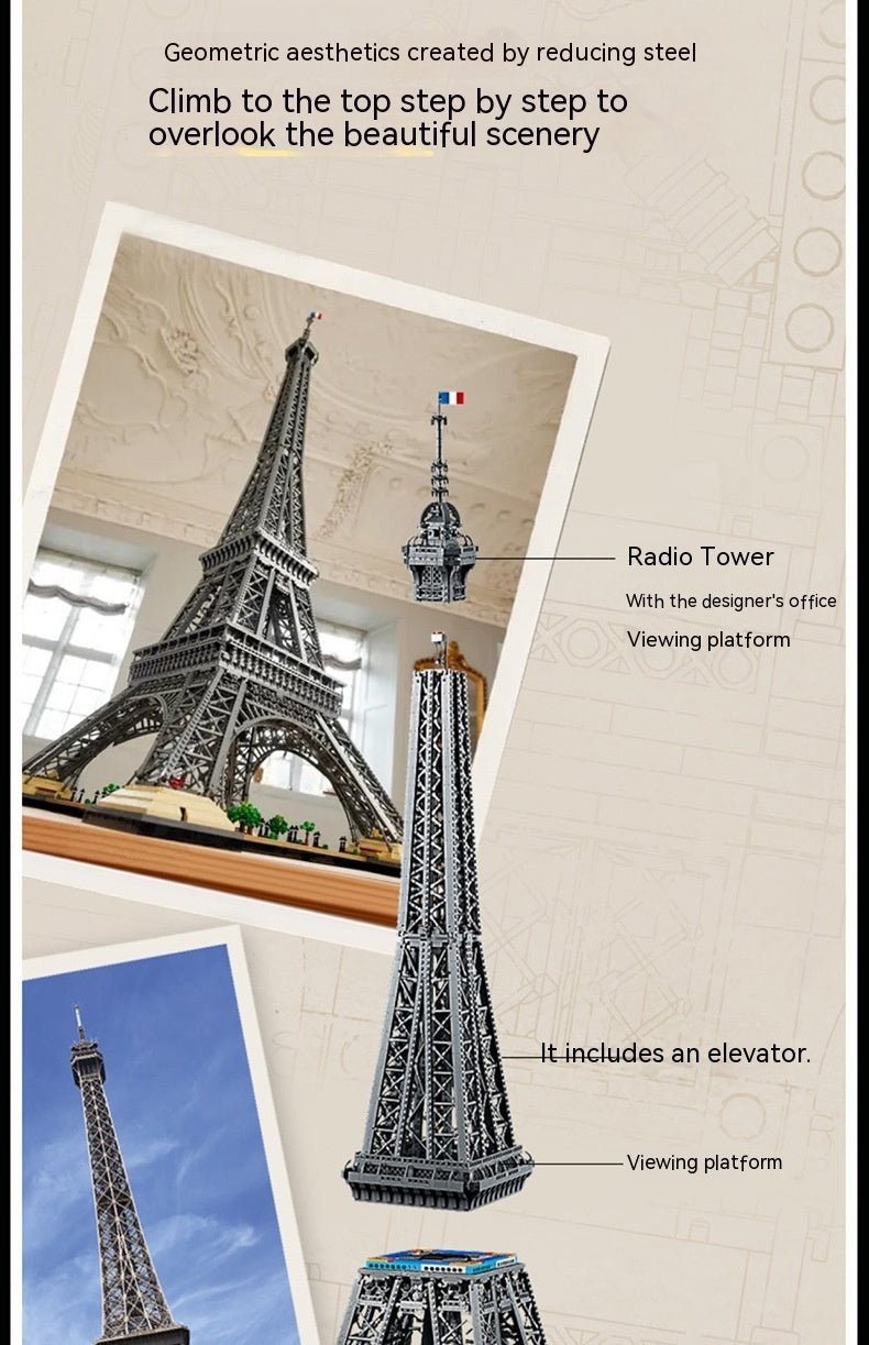 Eiffel Tower Building Block Model High Difficulty