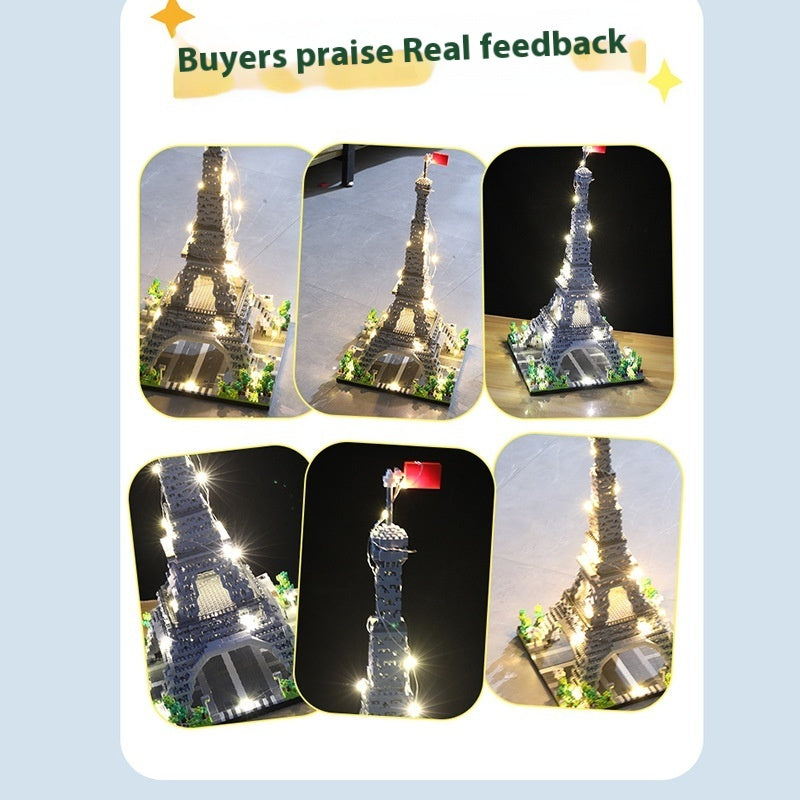 Paris Tower Building Blocks Assembling Small Particles World Architecture