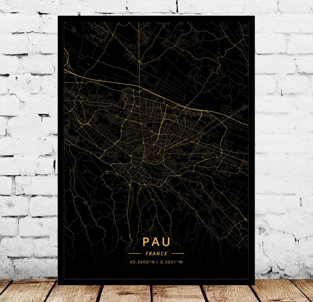 Paris Marseille Metz Poster Canvas Painting