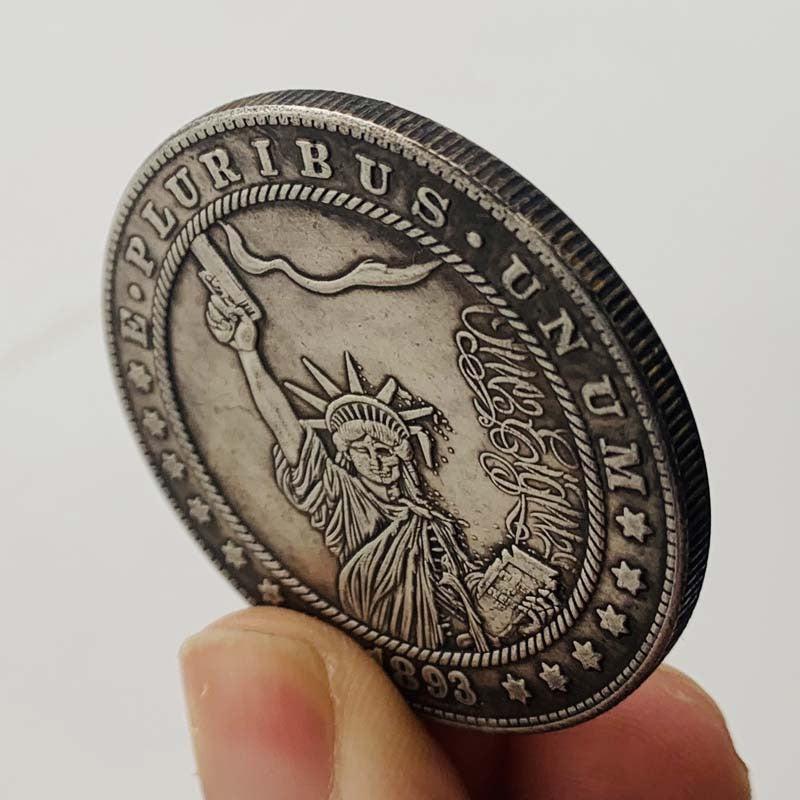 Lady Liberty Sniper Brass Old Silver Coin