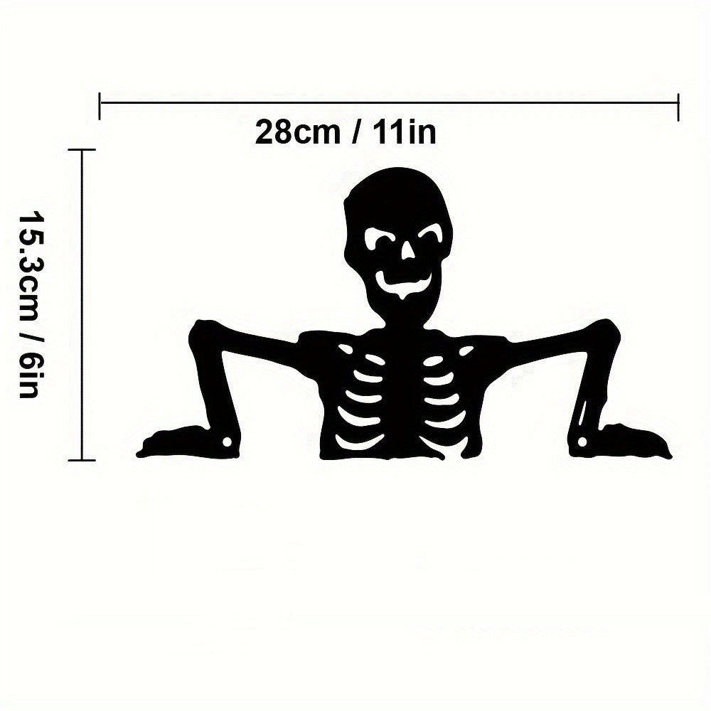 Gothic Skeleton Metal Wall Plaque