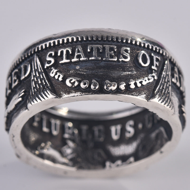 U.S. National Emblem Motto United As One Coin Ring