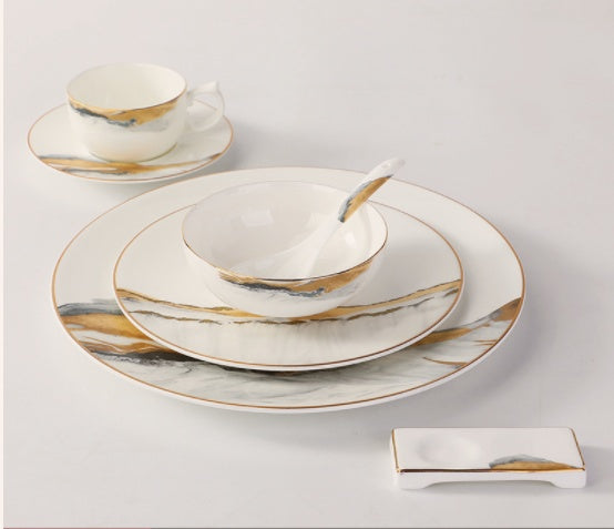 Bone China Hotel Tableware Set Chinese Style