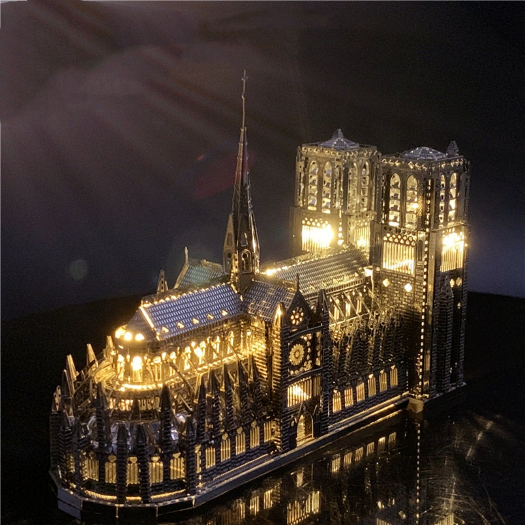 3D Three-dimensional Metal Puzzle Notre Dame De Paris Model Toy