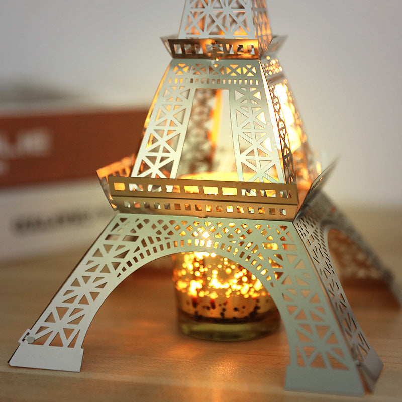 Paris Tower Aromatherapy Revolving Scenic Lantern Rotating Candlestick