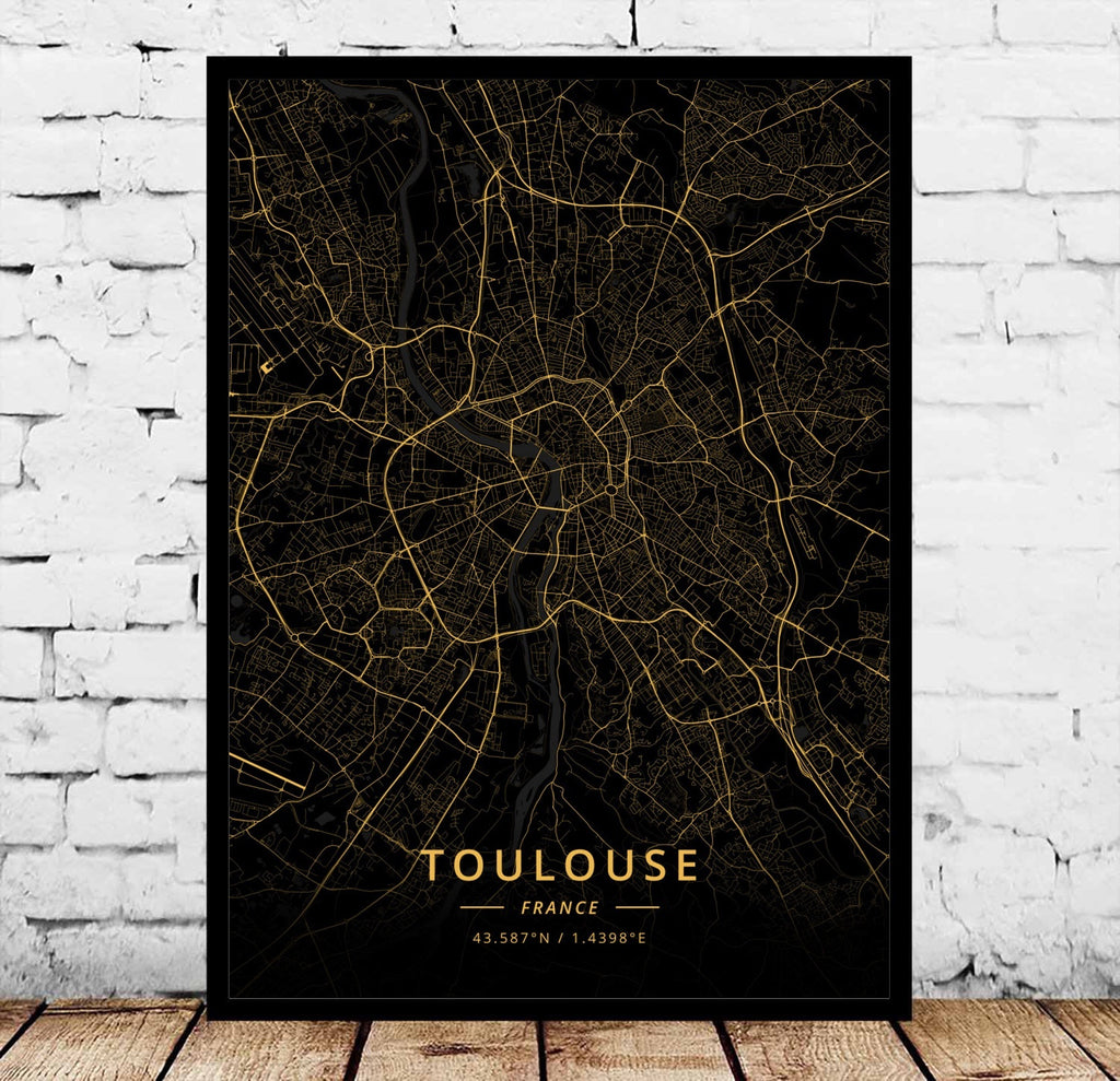 Paris Marseille Metz Poster Canvas Painting