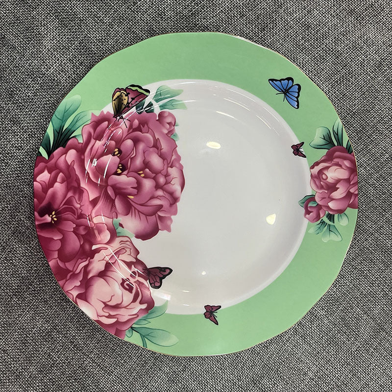 Creative Bone China Plate Household Ceramic Flat Plate