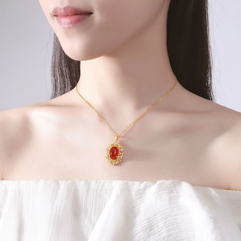 Sterling Silver China-Chic Retro Luck Safety Necklace