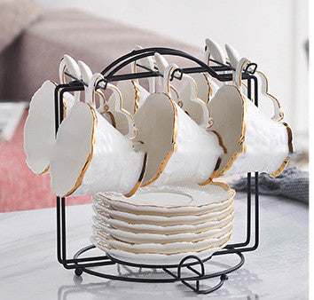 Creative Ceramic Bone China Lace Coffee Cup